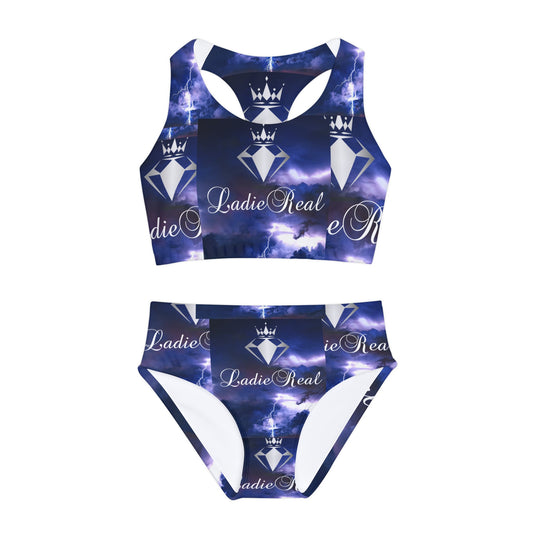 Girls Two Piece Swimsuit (AOP)